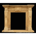 Natural Hand Carved Marble Fireplace (FPS-C407)